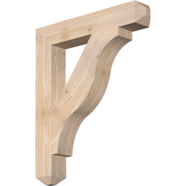 Ekena Millwork Funston Craftsman Smooth Bracket, Douglas Fir, 3 1/2"W x 22"D x 26"H BKT04X22X26FST04SDF - main
